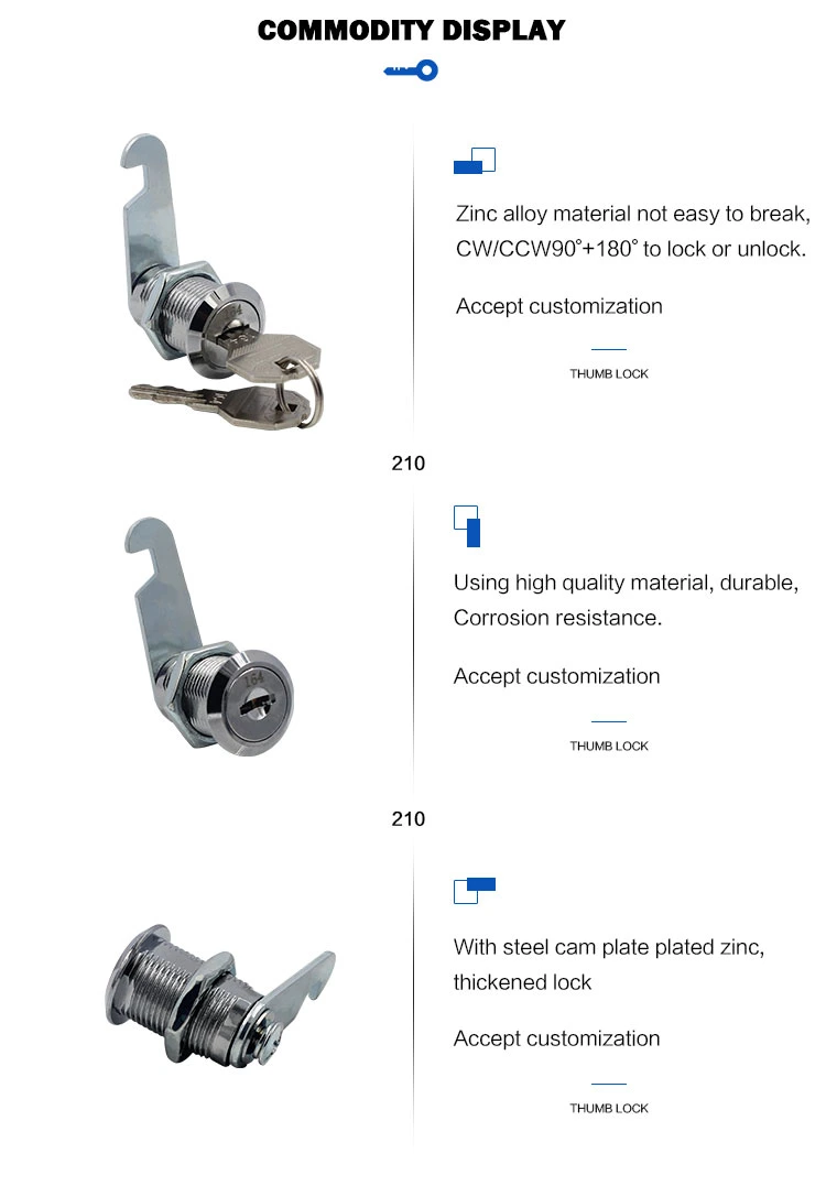 Factory Supply Steel Office Furniture Cam Lock Locker Lock